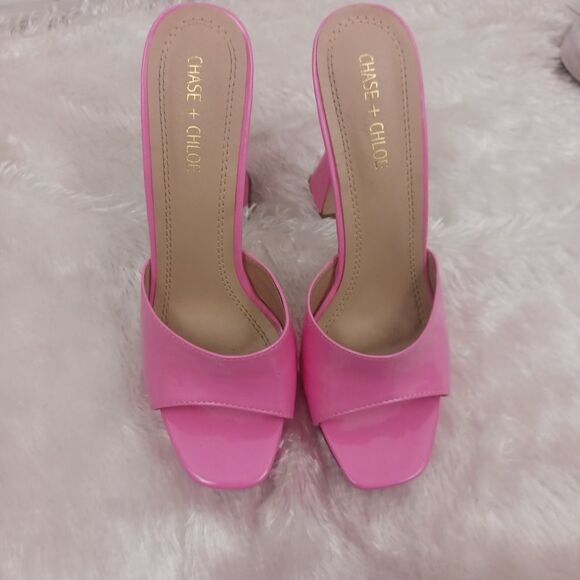 Chase + Chloe pink platform pink open shoes size 9 - Picture 1 of 5
